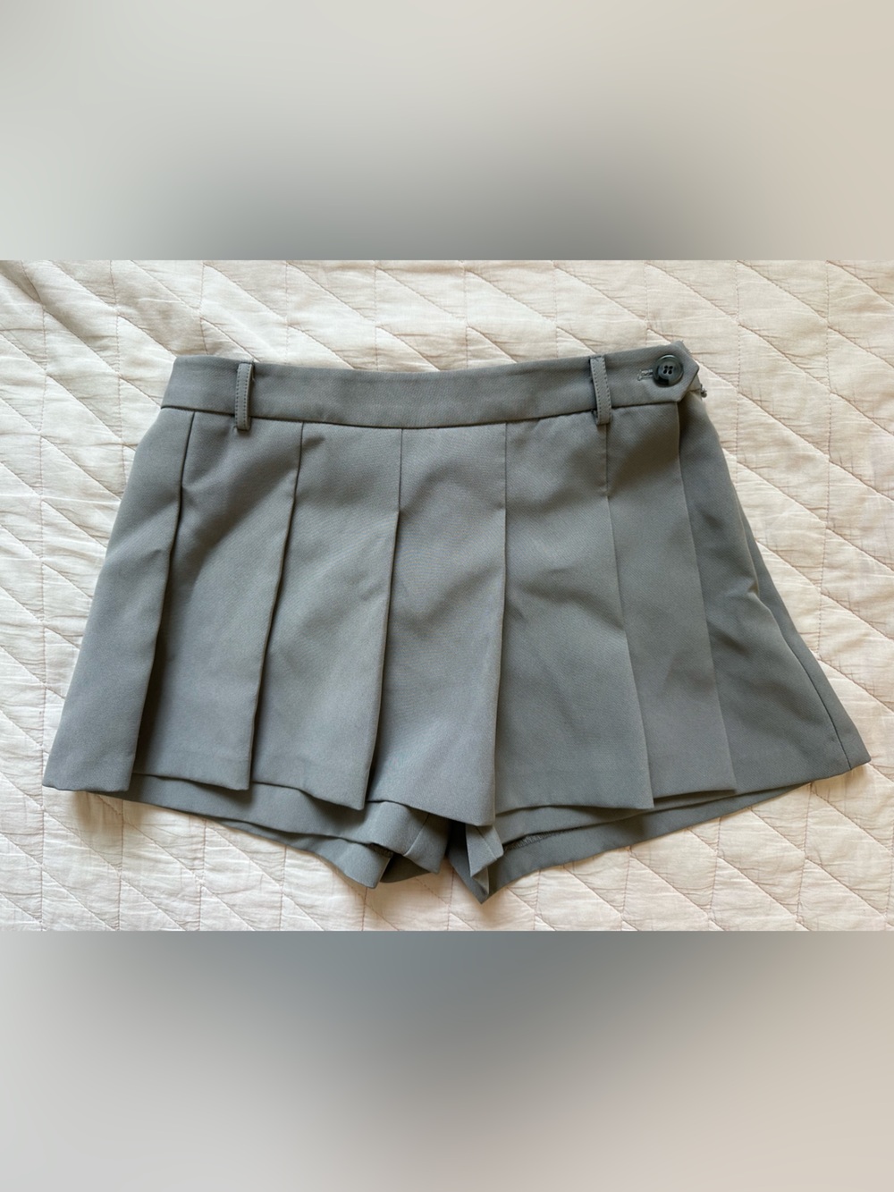 Korean Pleated Skort - Grey